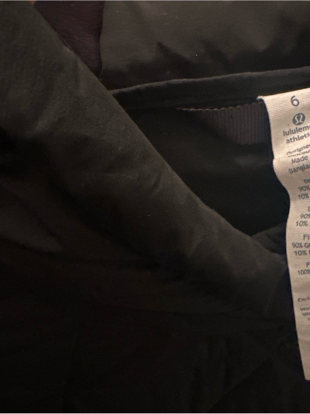lululemon athletica Black Quilted Jacket with Funnel Neck - Picture 3 of 3